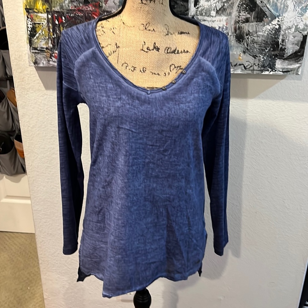 Bluish tunic blouse. Lightweight size S
